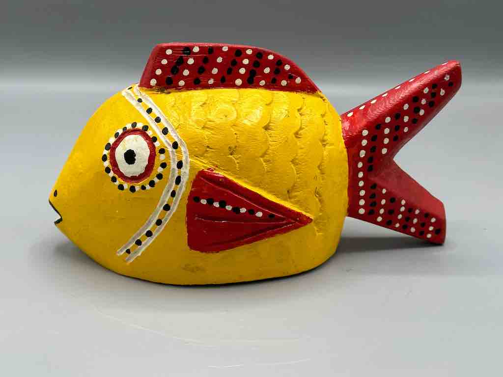 Bozo Yellow Fish Puppet Sculpture | 10"