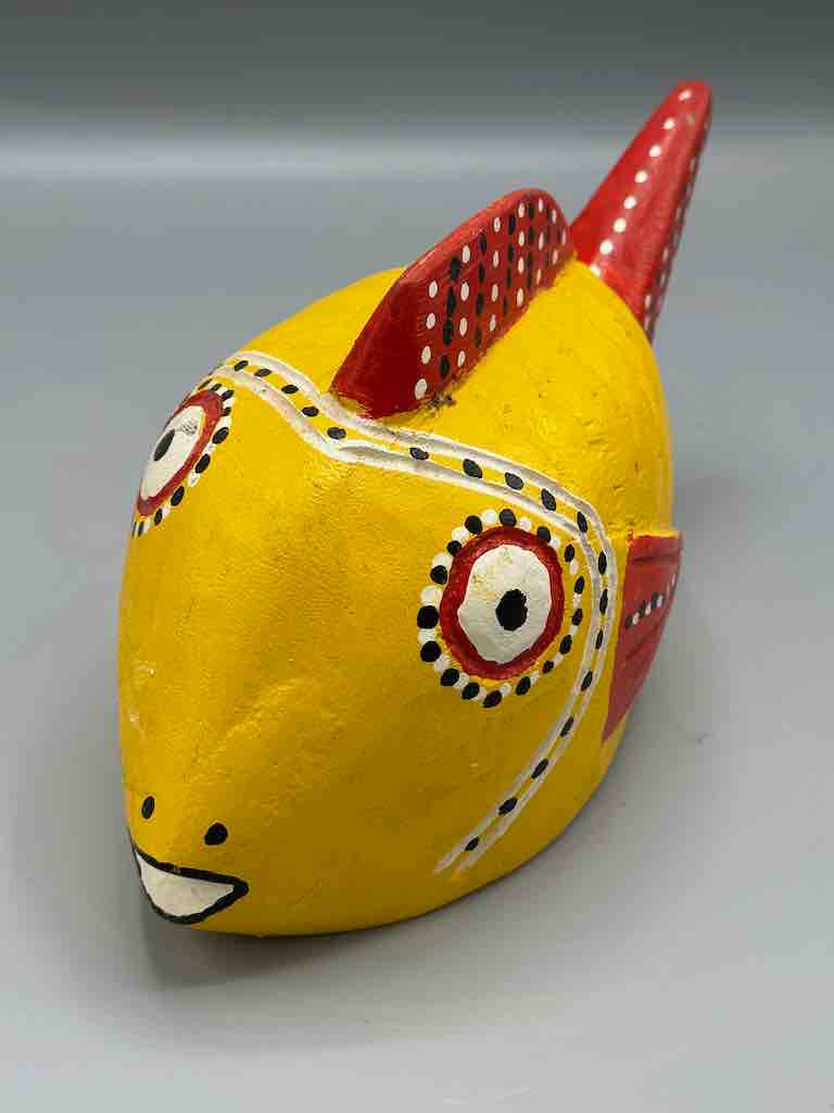 Bozo Yellow Fish Puppet Sculpture | 10"