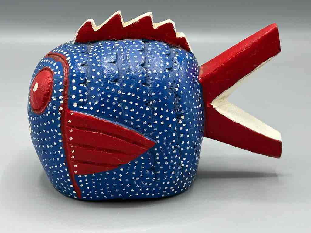 Bozo Blue Fish Puppet Sculpture | 7"