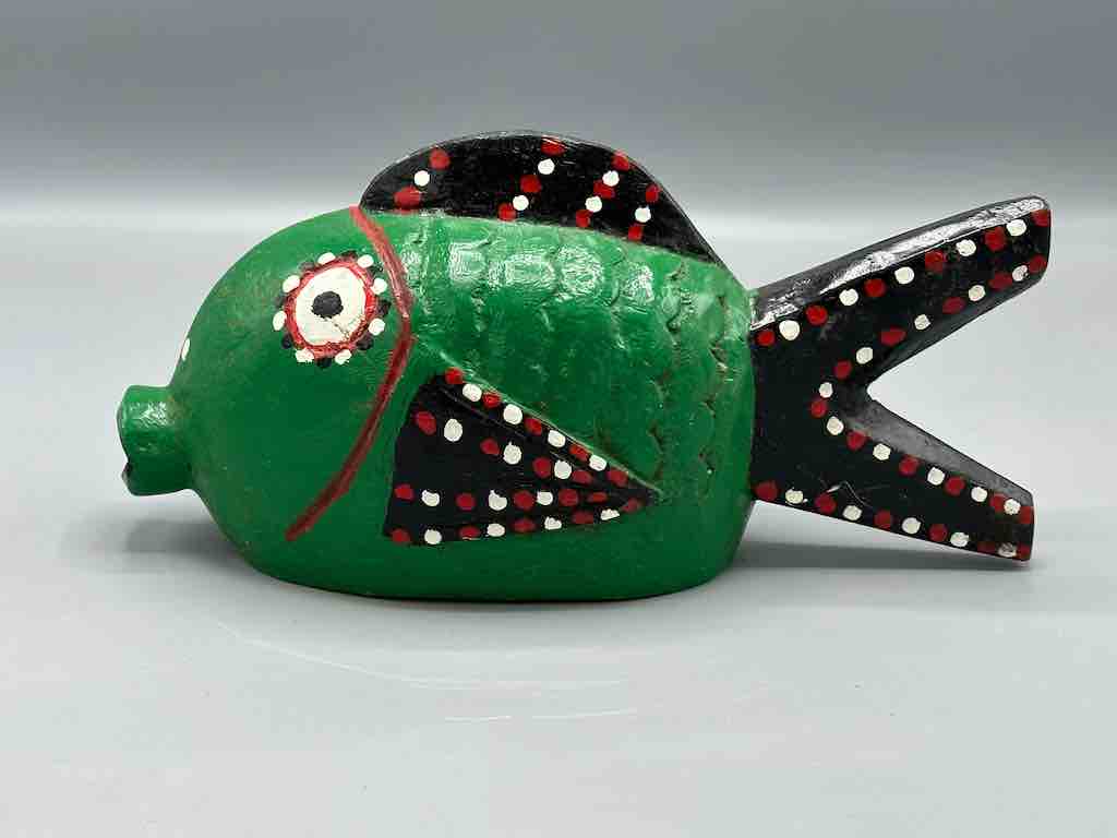Bozo Green Fish Puppet Sculpture | 12"