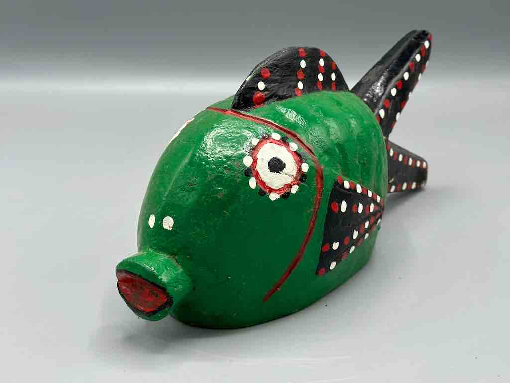 Bozo Green Fish Puppet Sculpture | 12"