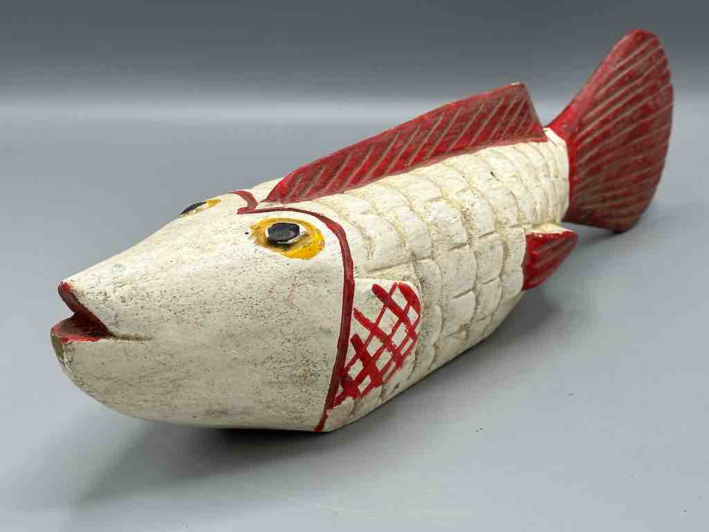 Bozo Cream Fish Puppet Sculpture | 17"