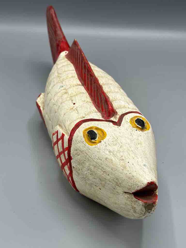 Bozo Cream Fish Puppet Sculpture | 17"