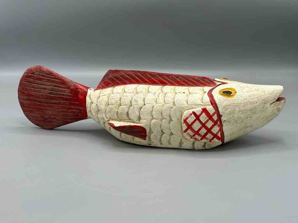 Bozo Cream Fish Puppet Sculpture | 17"