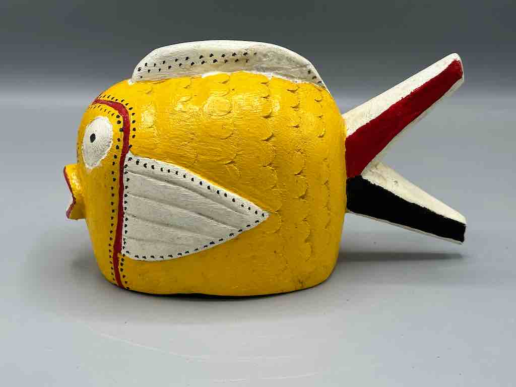 Bozo Yellow Fish Puppet Sculpture | 10"