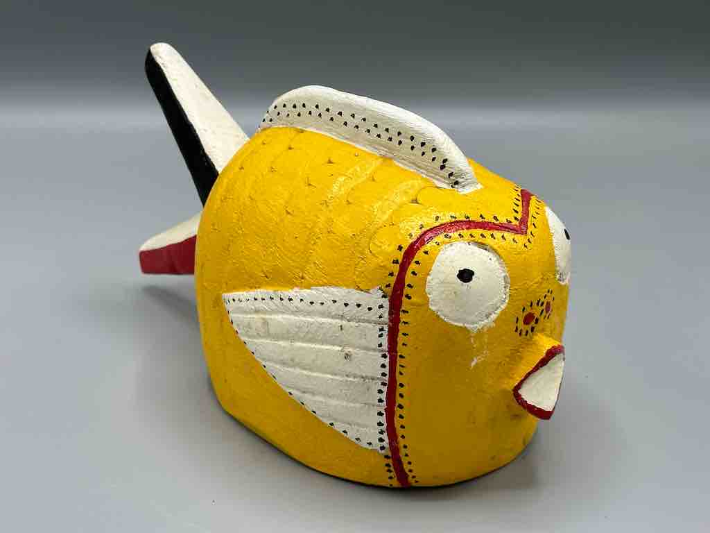 Bozo Yellow Fish Puppet Sculpture | 10"