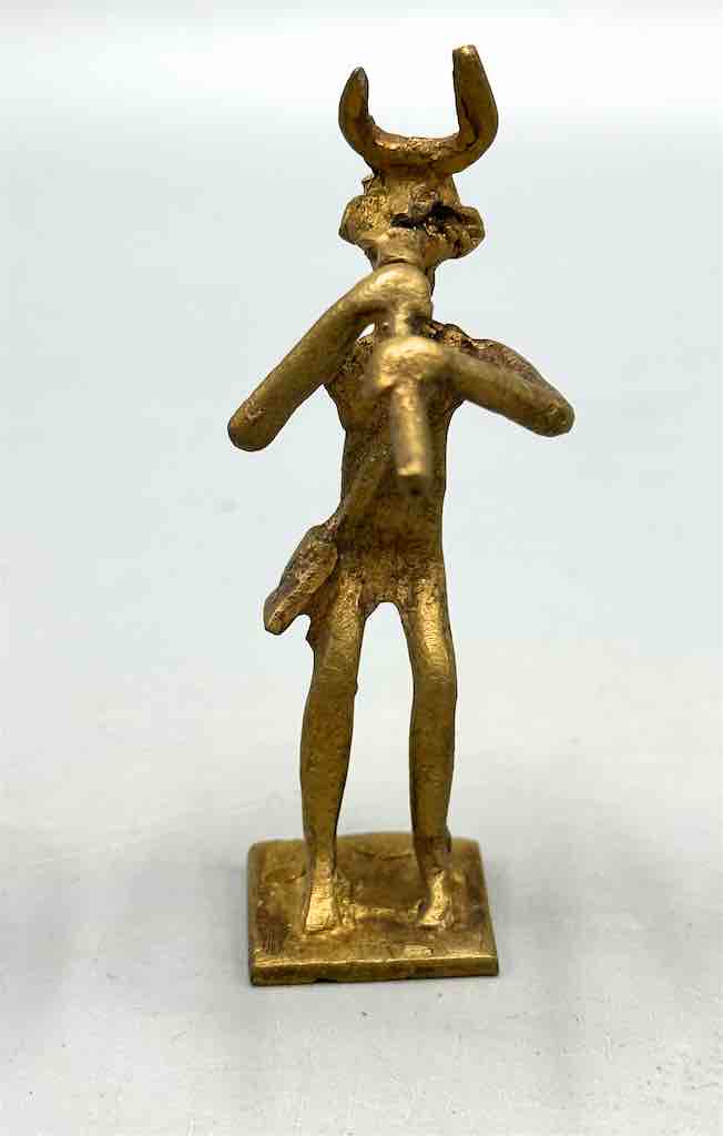 Set of 6 Brass Traditional Mossi Musician Figures - Burkina Faso