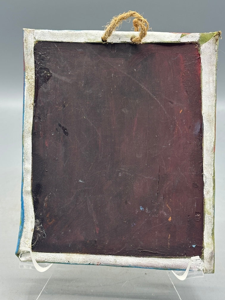 Original Small Bare Tree Painting on Canvas-covered Wood from El Salvador