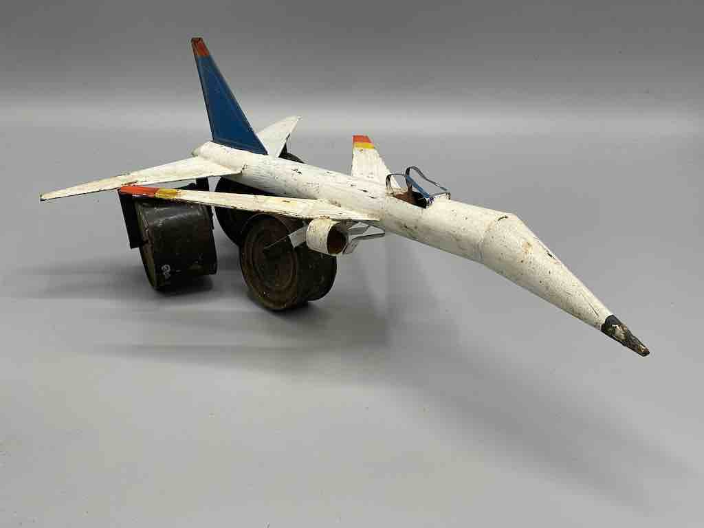 African Recycled Metal Can Toy Concorde Airplane - Senegal