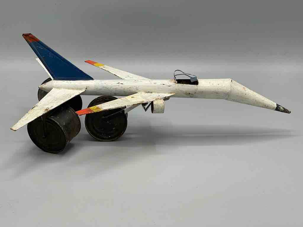 African Recycled Metal Can Toy Concorde Airplane - Senegal