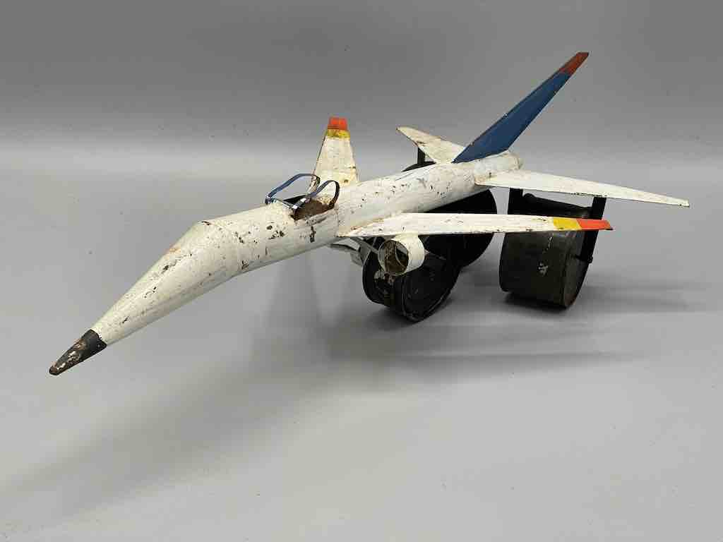 African Recycled Metal Can Toy Concorde Airplane - Senegal