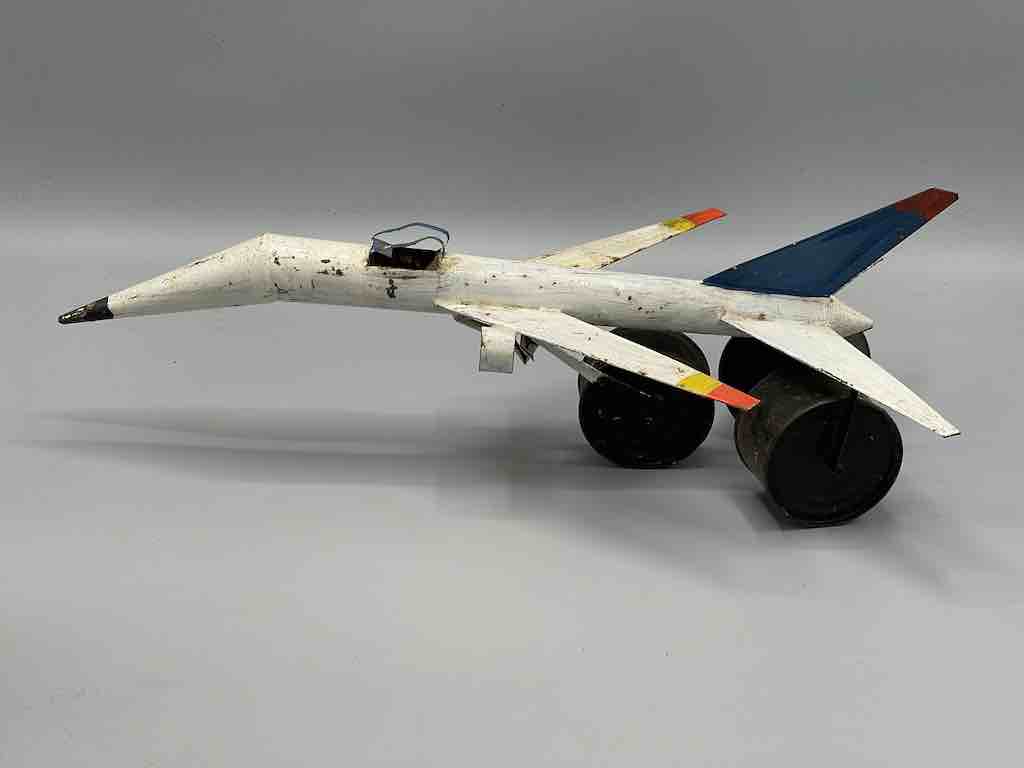 African Recycled Metal Can Toy Concorde Airplane - Senegal
