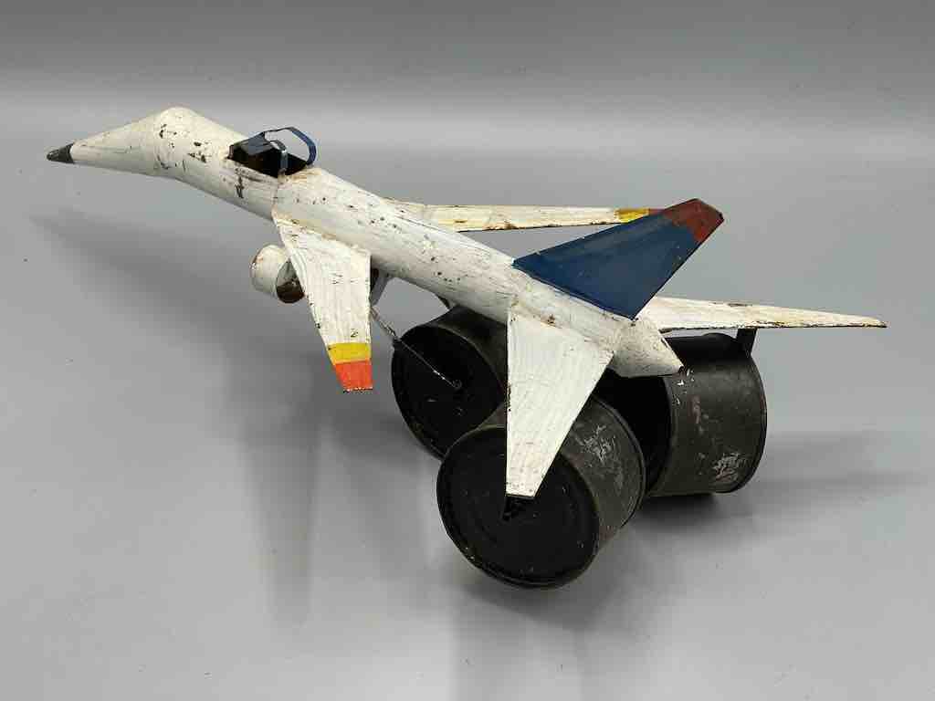 African Recycled Metal Can Toy Concorde Airplane - Senegal