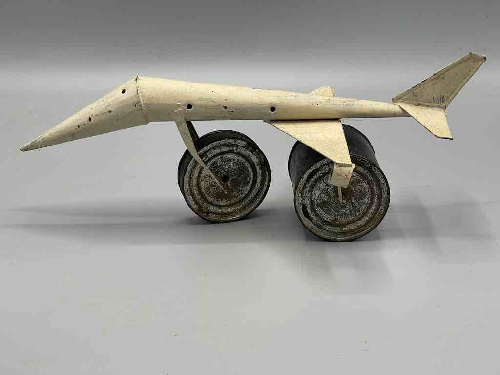 African Recycled Metal Can Toy Concorde Airplane - Senegal
