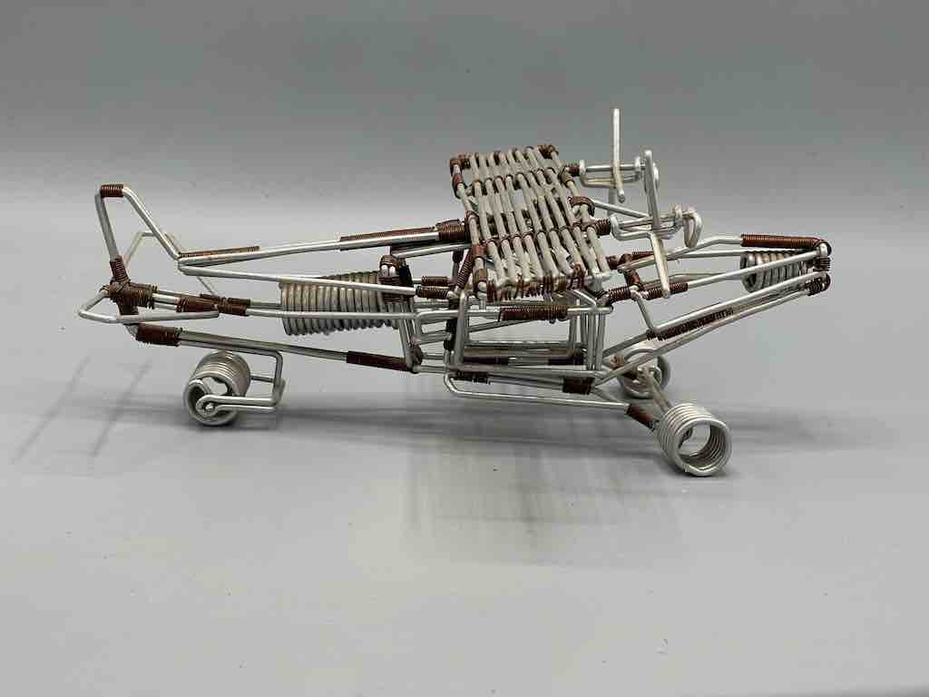 African Recycled Wire Toy 2-Propellor Airplane - Niger