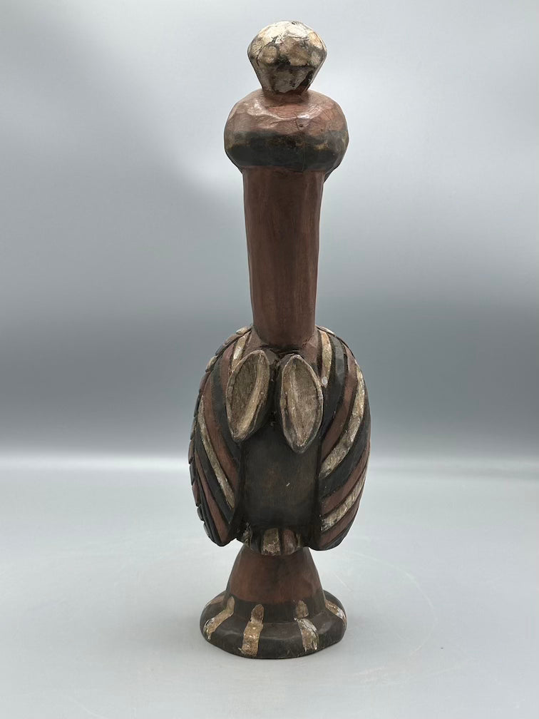 Small Baga Contemporary Painted Hornbill Statue | 15" - Guinea