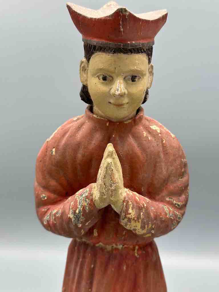 Antique Vietnamese Catholic Saint Figure Pair of Angels