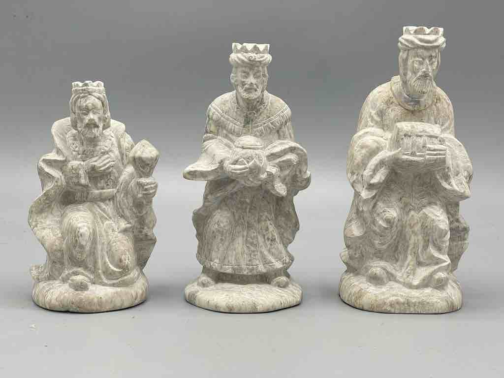 13-Piece Hand-Carved Soapstone Nativity - Viet Nam