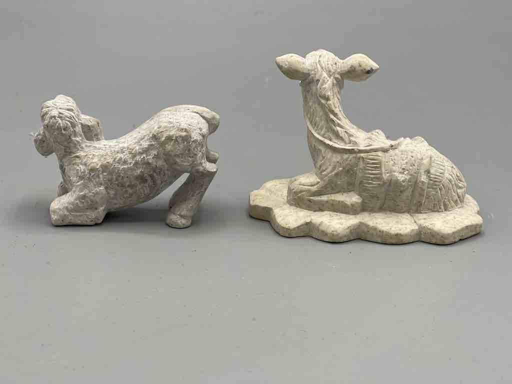 13-Piece Hand-Carved Soapstone Nativity - Viet Nam