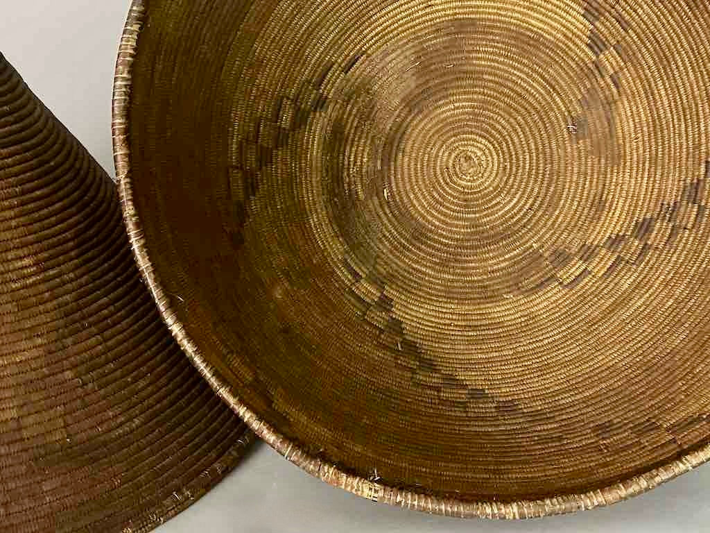 Extraordinary Large Covered Vintage Tutsi Decor Basket - Burundi