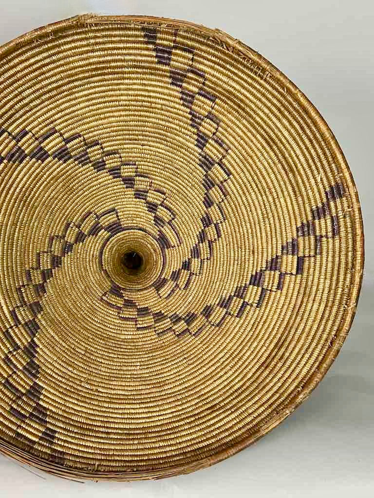 Extraordinary Large Covered Vintage Tutsi Decor Basket - Burundi