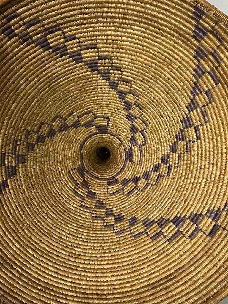 Extraordinary Large Covered Vintage Tutsi Decor Basket - Burundi
