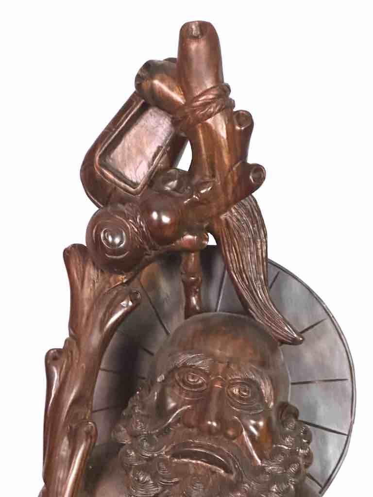 Vietnamese Rosewood Buddhist God Statue