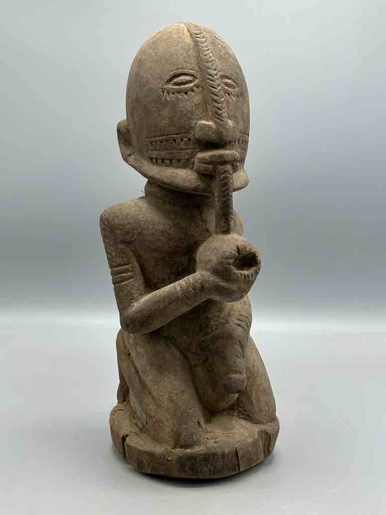 Vintage Dogon Male Figure Holding Penis - Mali