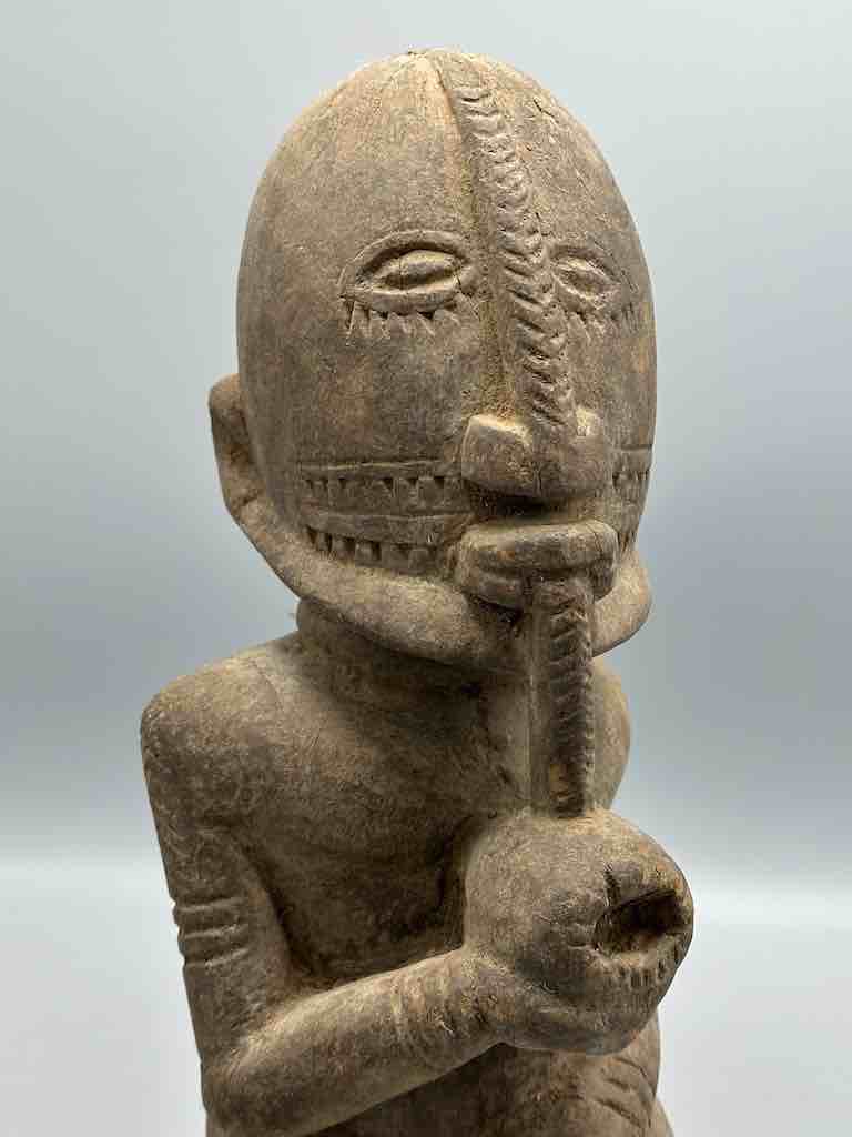 Vintage Dogon Male Figure Holding Penis - Mali