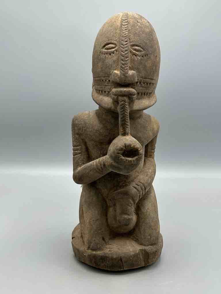 Vintage Dogon Male Figure Holding Penis - Mali