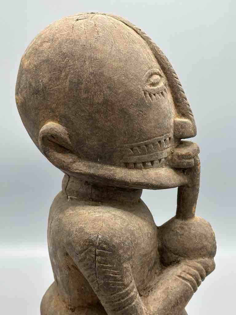Vintage Dogon Male Figure Holding Penis - Mali