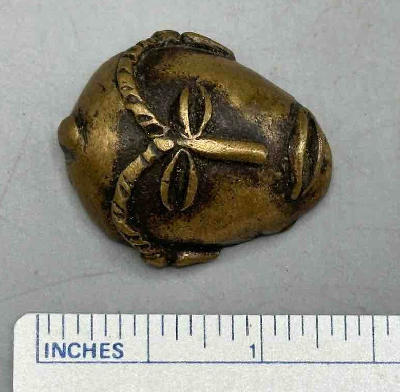 Small African Brass Mask - Ghana