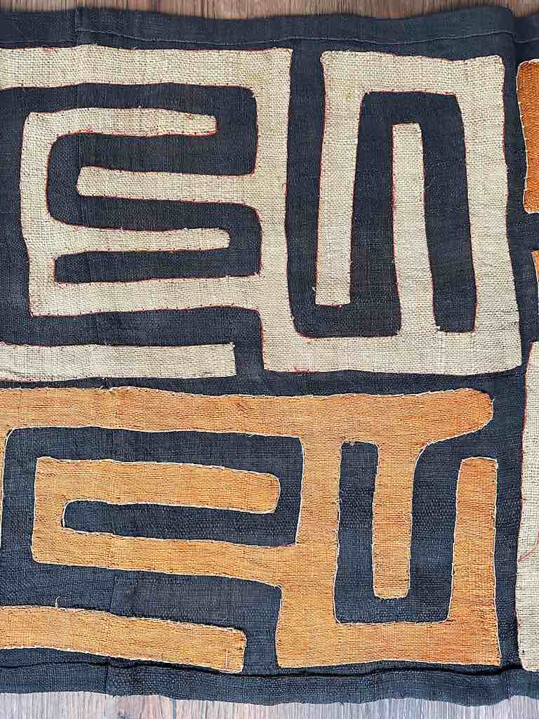 Kuba Cloth Long Raffia Textile | 149 x 21"