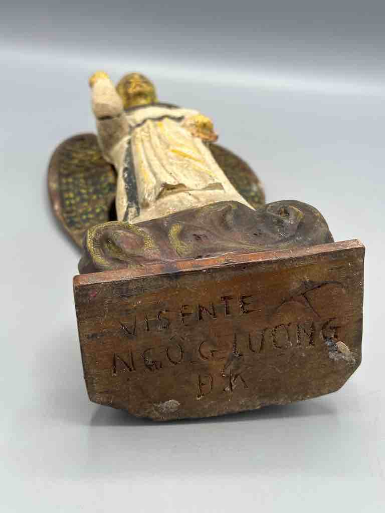 Antique Vietnamese Catholic Male Saint Figure Angel