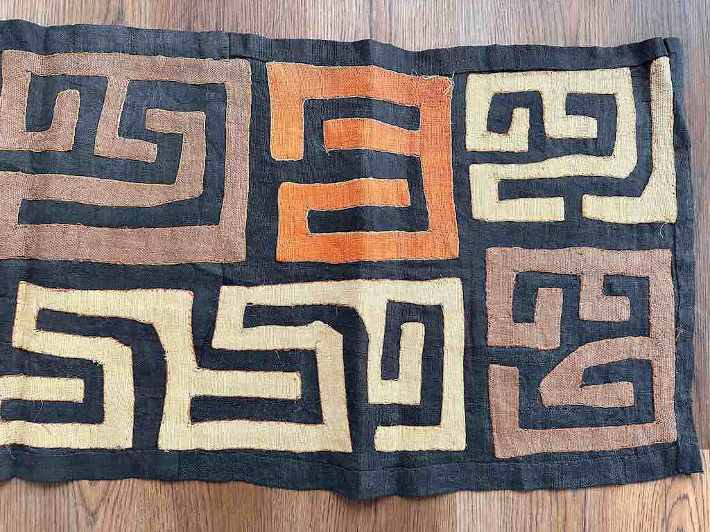 Kuba Cloth Long Raffia Textile | 128 x 20"