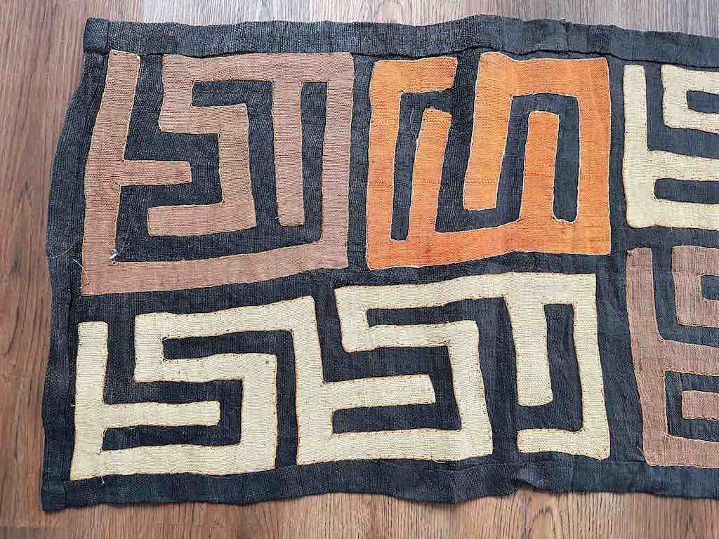Kuba Cloth Long Raffia Textile | 128 x 20"