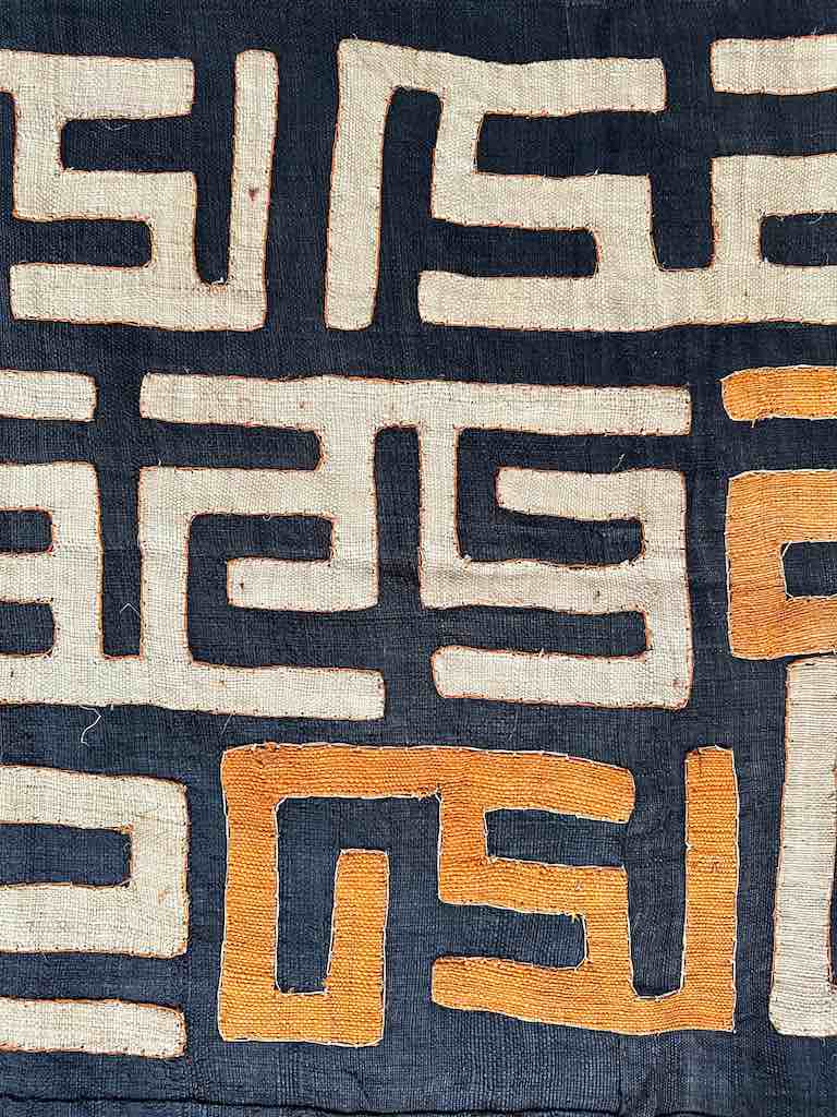 Kuba Cloth Long Raffia Textile | 139 x 22"