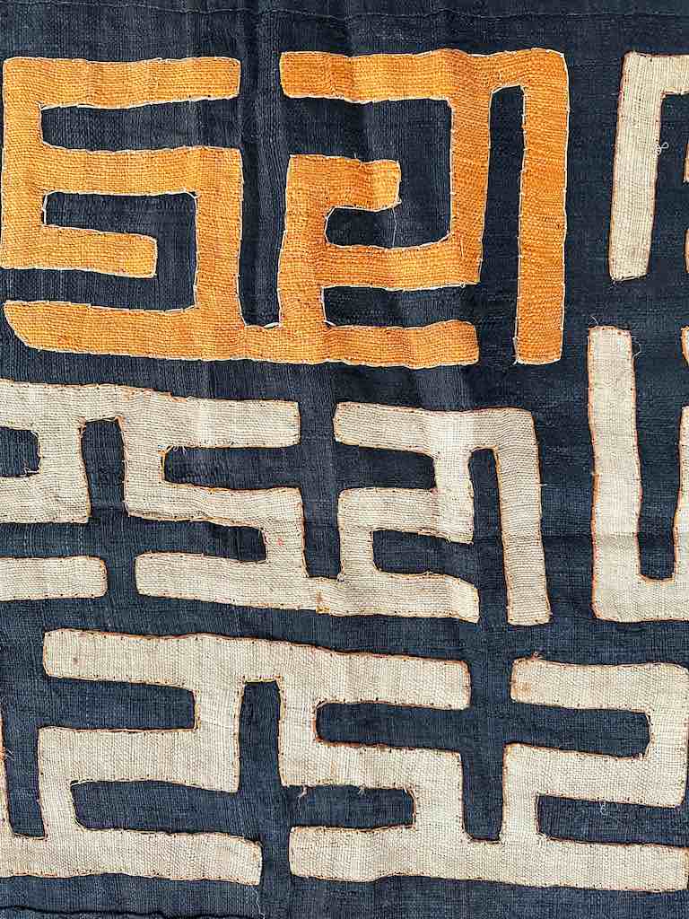Kuba Cloth Long Raffia Textile | 139 x 22"