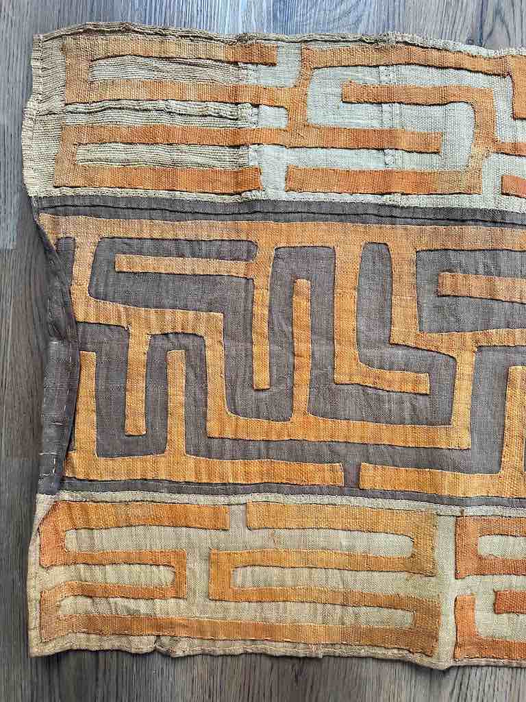 Kuba Cloth Long Raffia Textile | 135 x 23"
