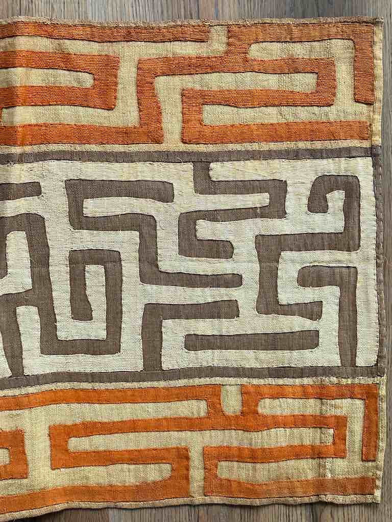 Kuba Cloth Long Raffia Textile | 135 x 23"