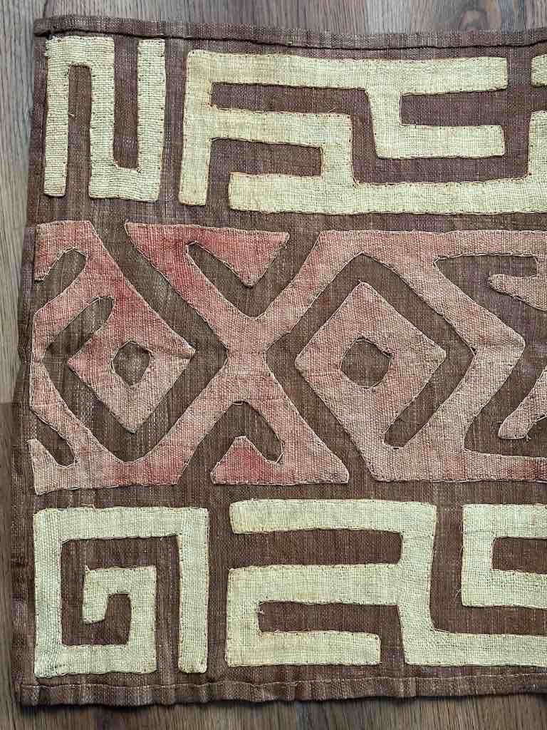 Kuba Cloth Long Raffia Textile | 131 x 21"