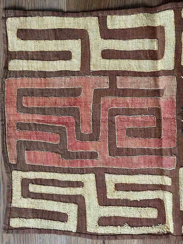 Kuba Cloth Long Raffia Textile | 131 x 21"