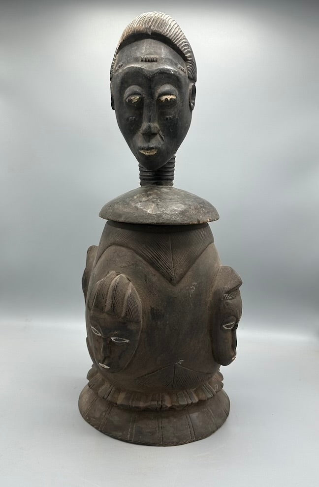Single Baule Head Design Mouse Oracle Container/Statue | 22"