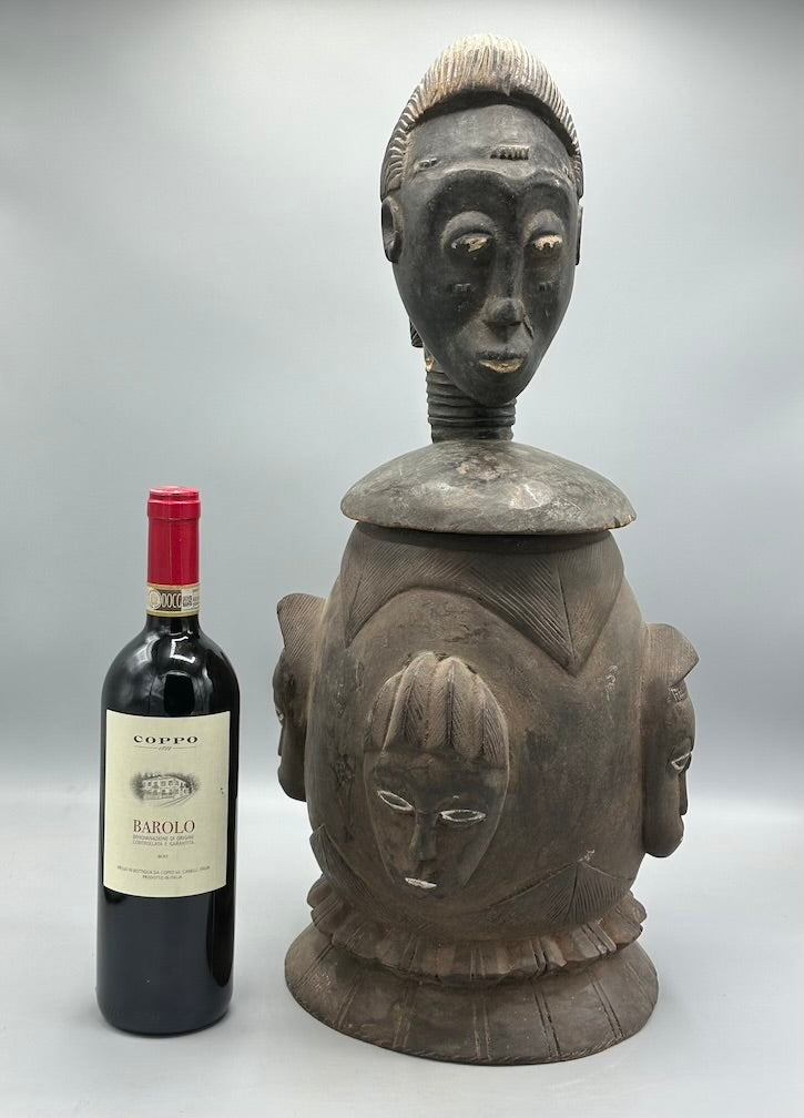 Single Baule Head Design Mouse Oracle Container/Statue | 22"