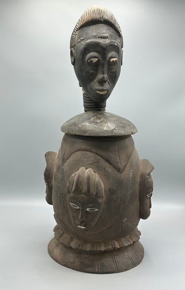 Single Baule Head Design Mouse Oracle Container/Statue | 22"