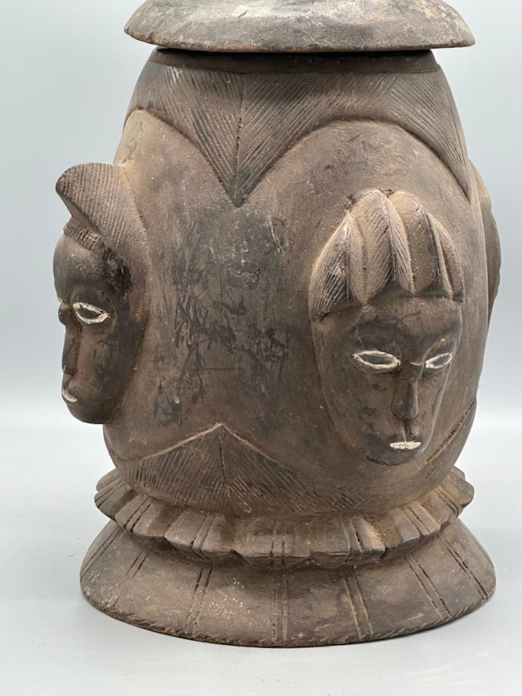 Single Baule Head Design Mouse Oracle Container/Statue | 22"