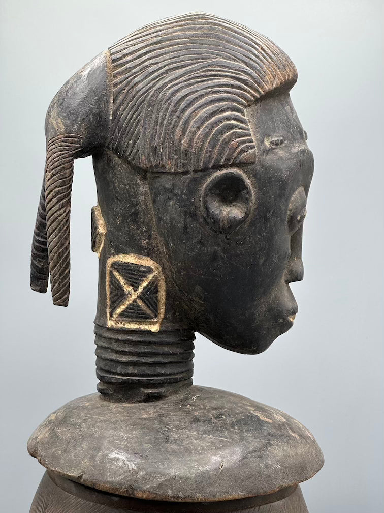 Single Baule Head Design Mouse Oracle Container/Statue | 22"