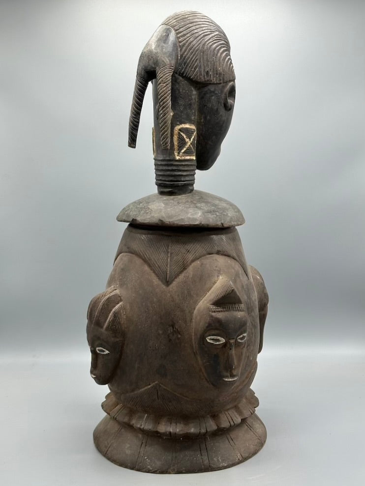 Single Baule Head Design Mouse Oracle Container/Statue | 22"