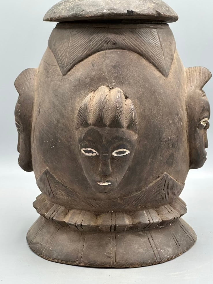 Single Baule Head Design Mouse Oracle Container/Statue | 22"