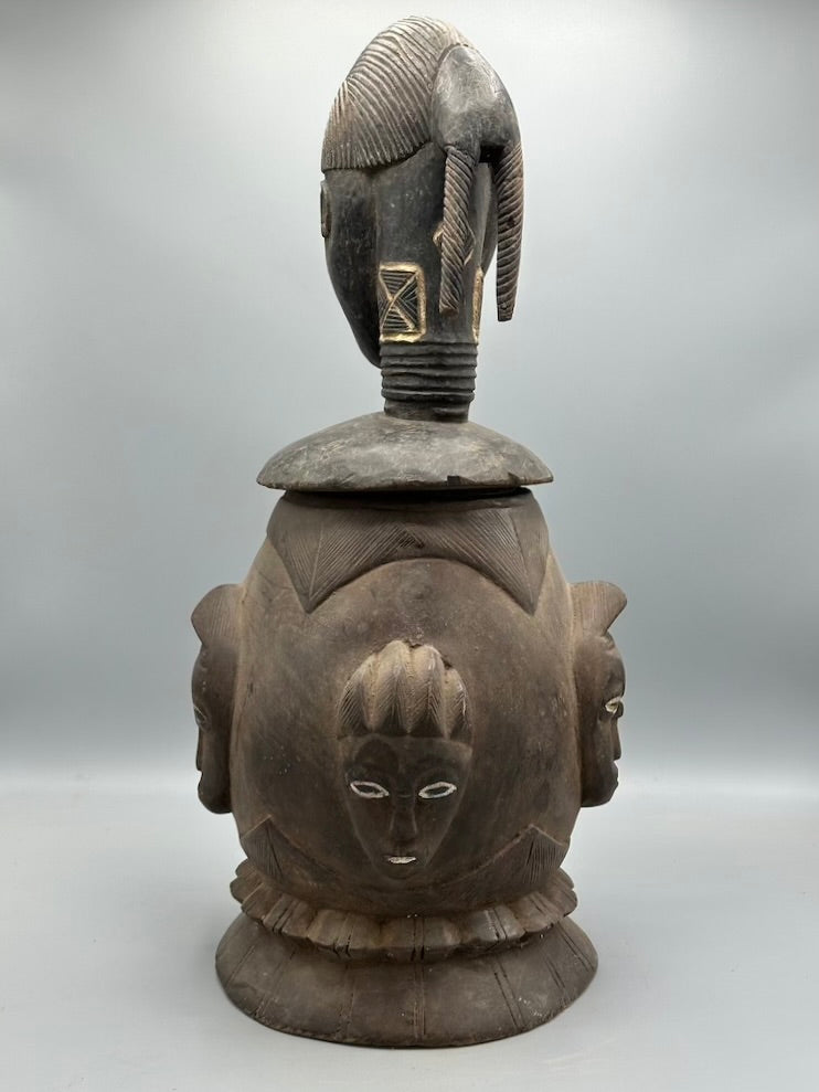 Single Baule Head Design Mouse Oracle Container/Statue | 22"